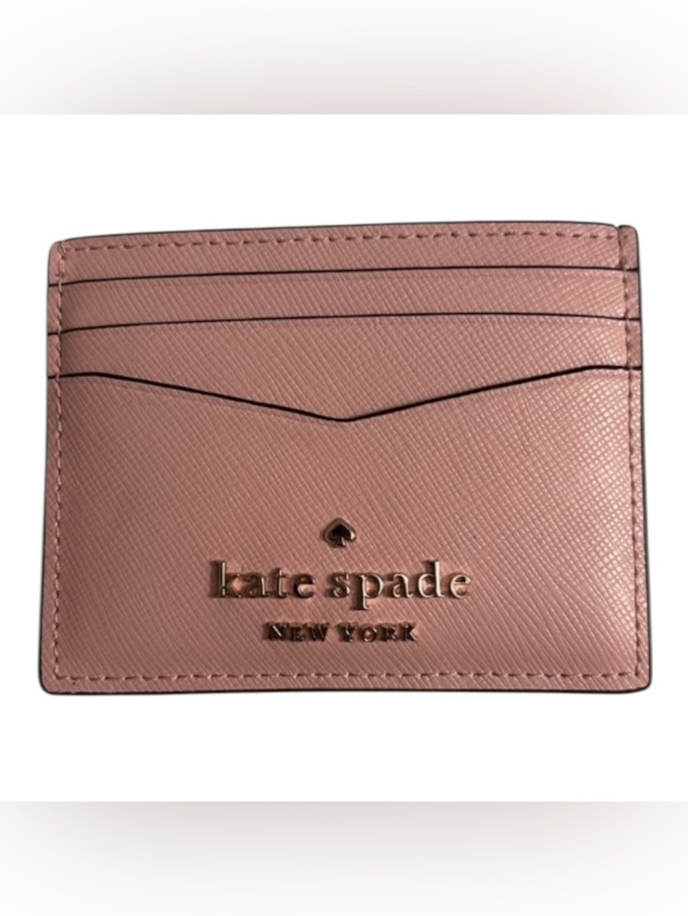 Kate Spade NWOT Staci Leather Slim Card Holder in Dusty Pink